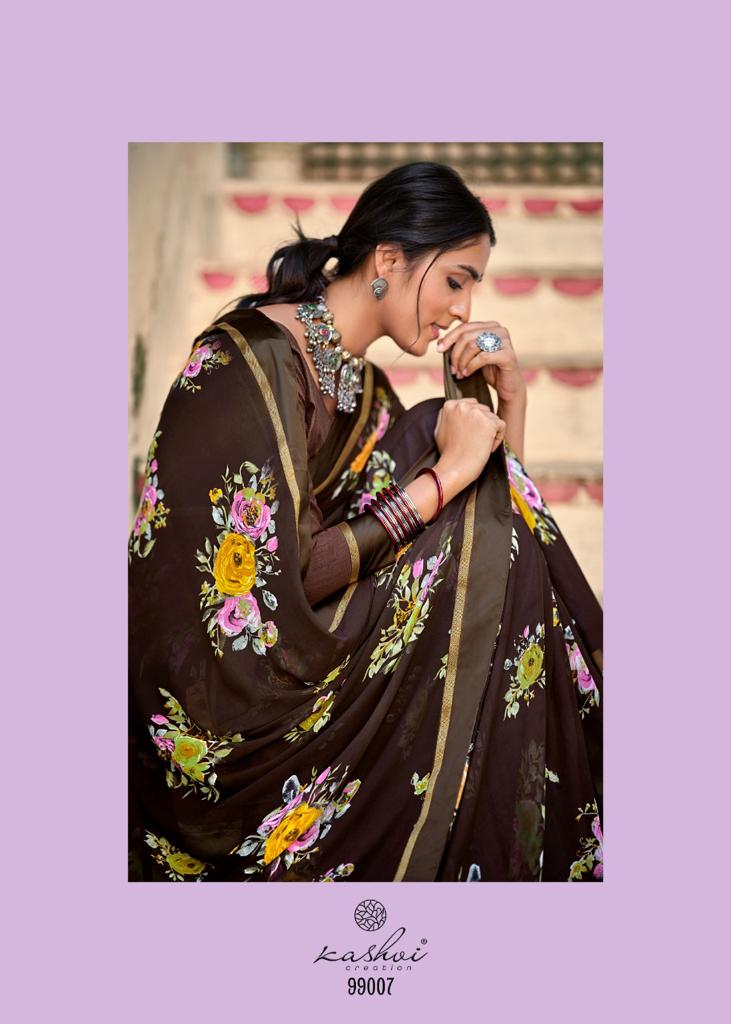 Kashvi Phulwari Casual Wear Georgette Printed Designer Saree Collection